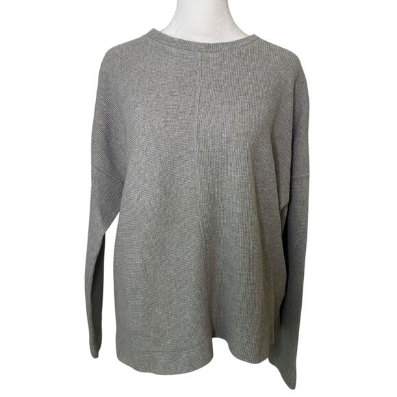 COS light gray ribbed long sleeve cotton top size M - Picture 1 of 10